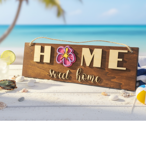 Home Sweet Home Interchangeable Seasonal Door Sign – 19 Decorative Icons Set