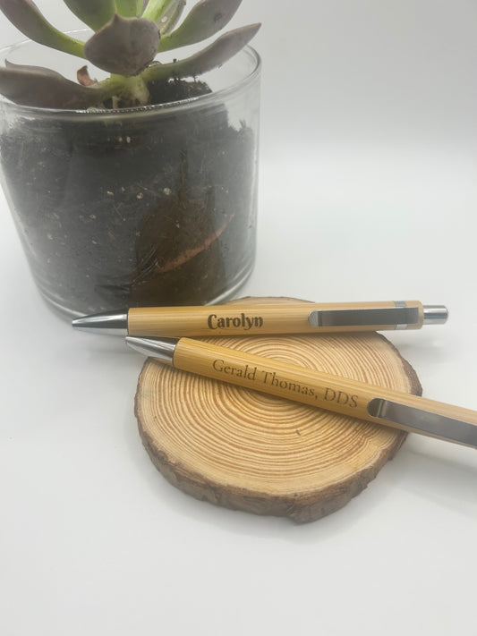 Personalized Engraved Bamboo Pen – Eco-Friendly, Elegant Writing Gift