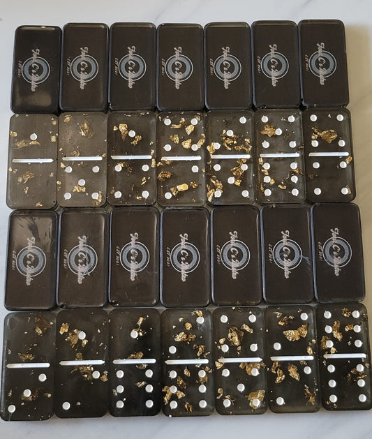 Custom Engraved Dominoes – Personalized Tile Set with Coordinating Bag