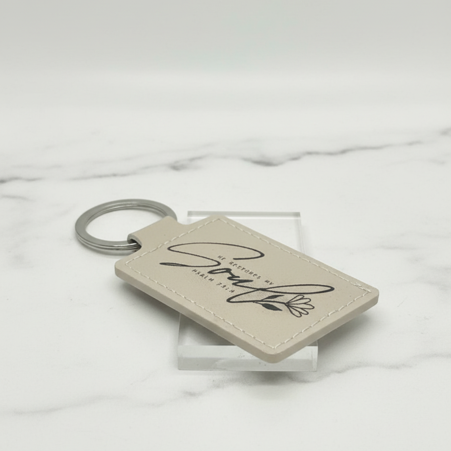 Engraved Leather Keychains