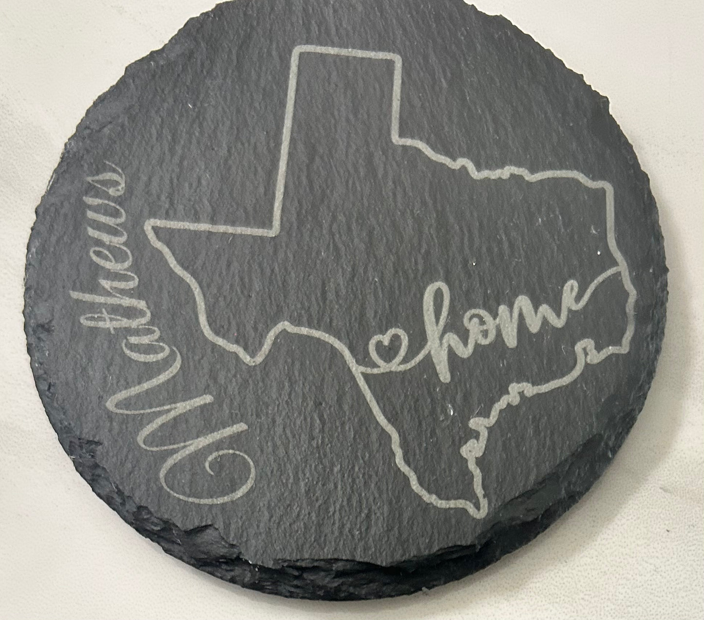 Custom Engraved Coasters – Slate, Wood or Cork - Personalized Gift