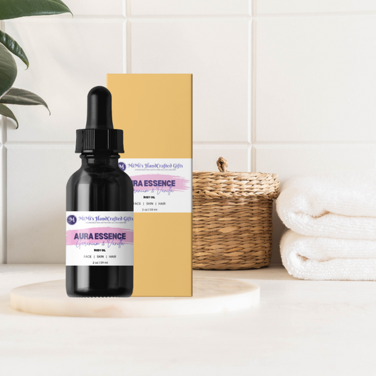 Aura Essence Body Oil – Geranium & Vanilla for Harmonizing Wellness