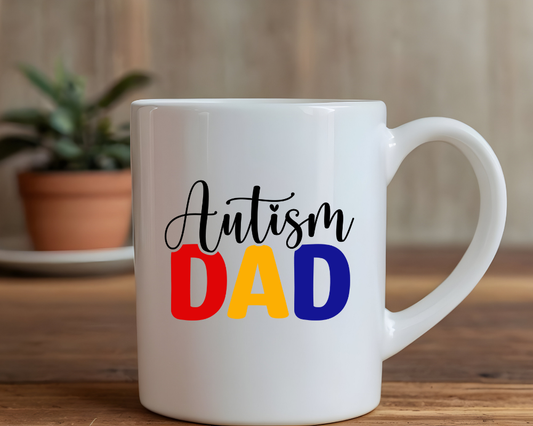 Autism Dad Mug – Bold Puzzle Design – Awareness Gift for Proud Dads