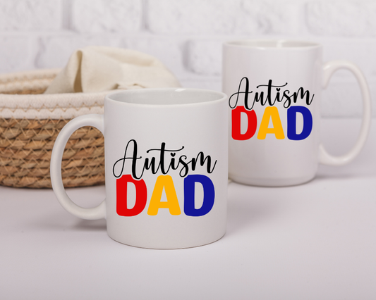 Autism Dad Mug – Bold Puzzle Design – Awareness Gift for Proud Dads