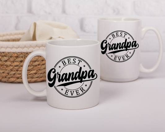 Best Grandpa Ever Mug – Personalized Gift – 11 oz & 15 oz