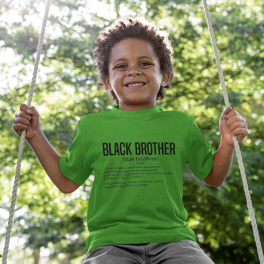 Black Brother Definition T-Shirt – Meaningful Afrocentric Tee – Uplifting Black Identity