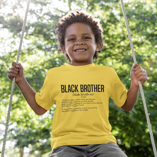 Black Brother Definition T-Shirt – Meaningful Afrocentric Tee – Uplifting Black Identity