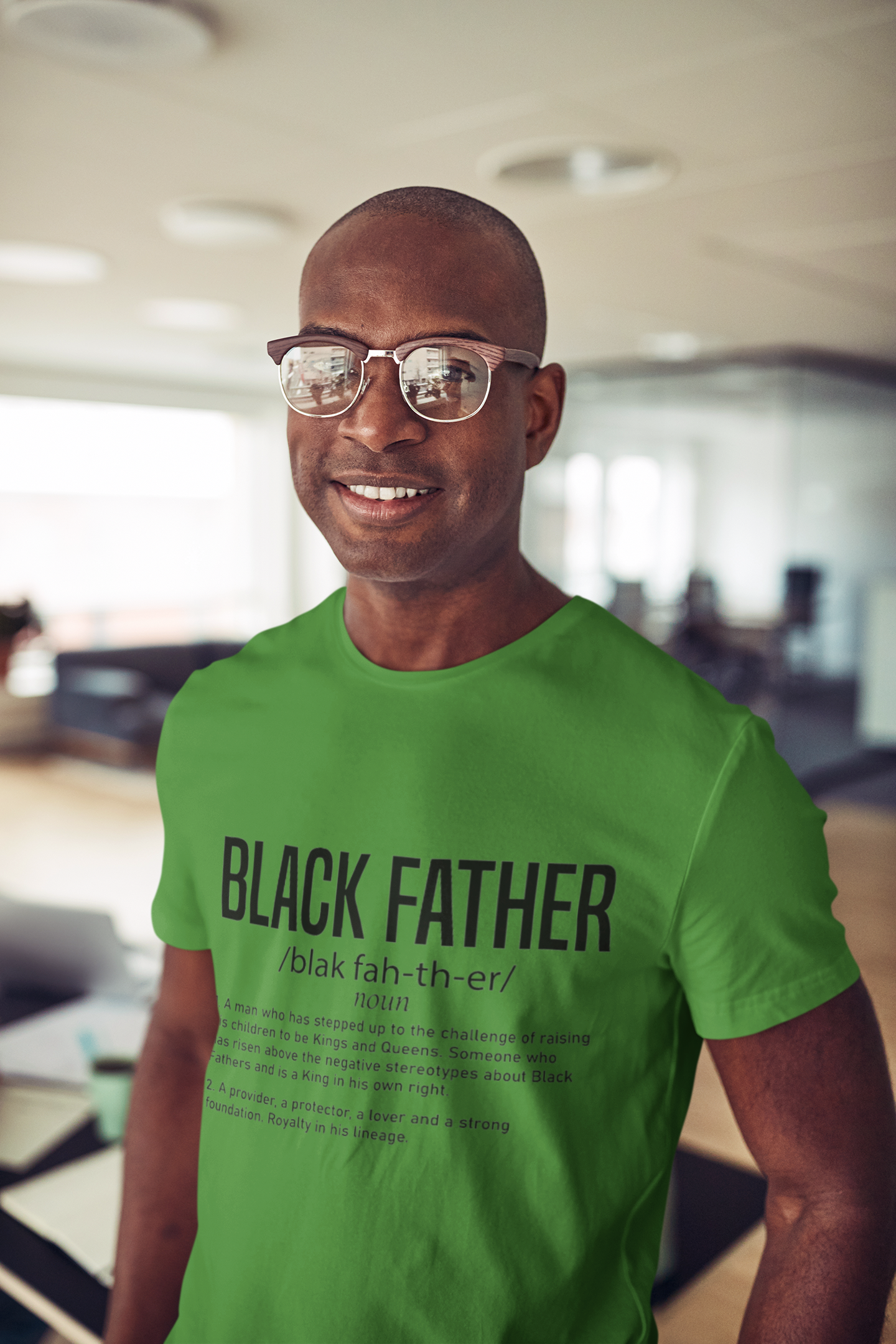 Black Father Definition T-Shirt – Empowering Dad Tee – Black Excellence Apparel