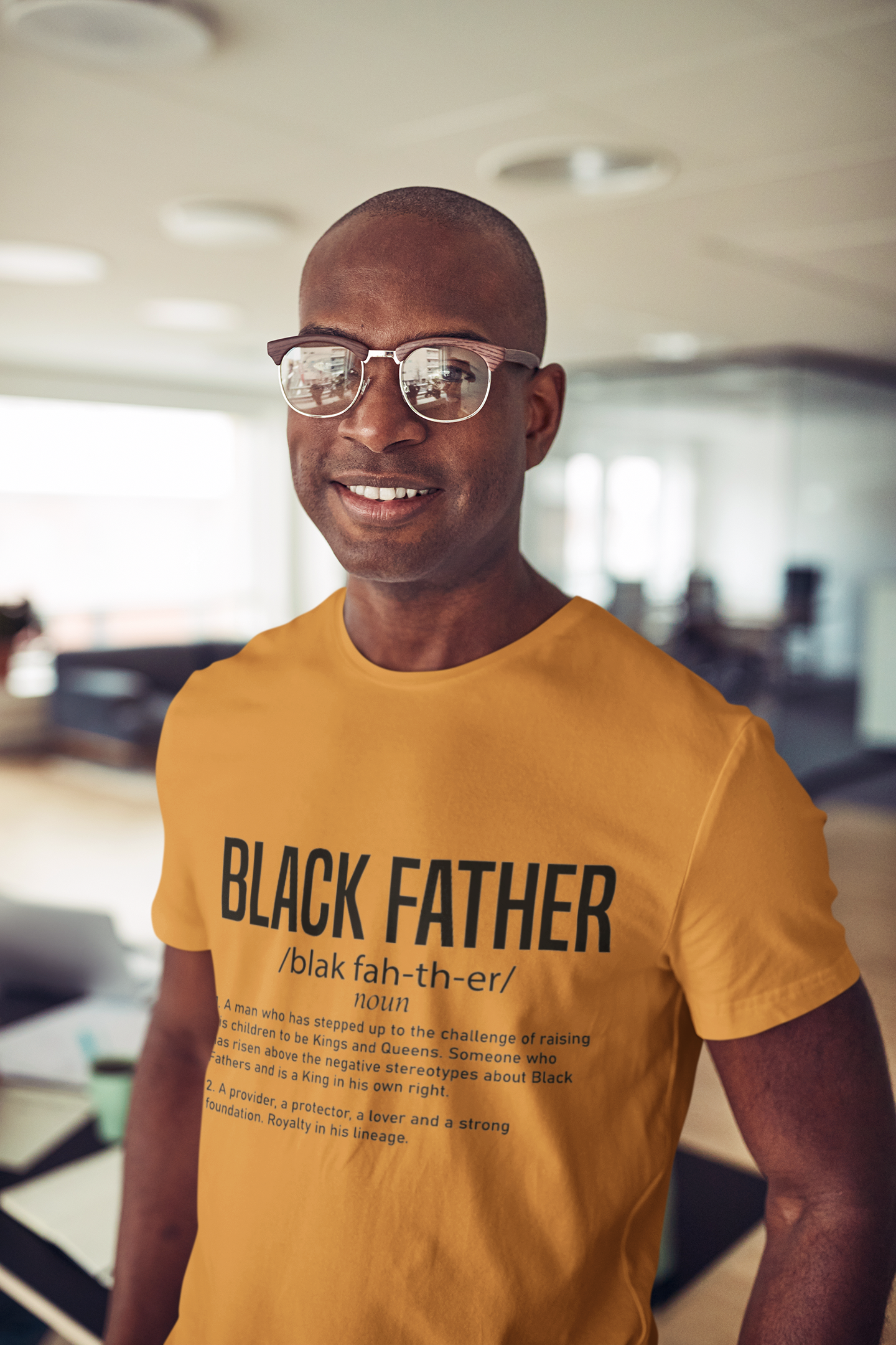 Black Father Definition T-Shirt – Empowering Dad Tee – Black Excellence Apparel