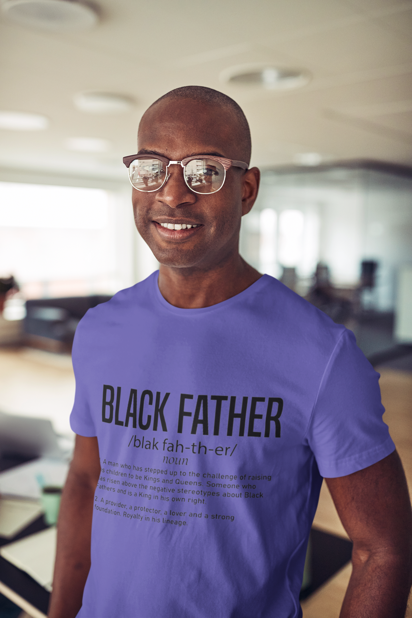 Black Father Definition T-Shirt – Empowering Dad Tee – Black Excellence Apparel