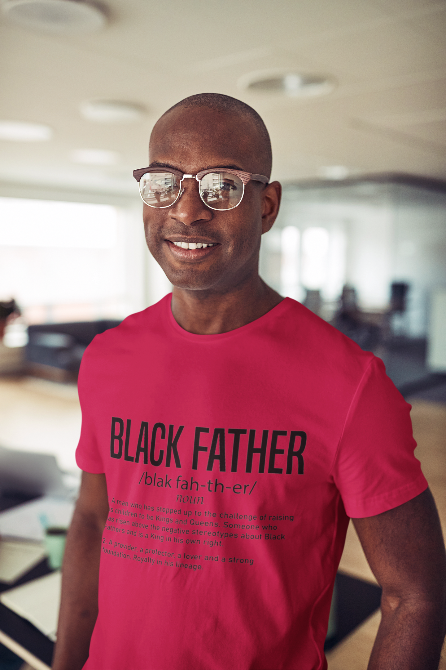Black Father Definition T-Shirt – Empowering Dad Tee – Black Excellence Apparel