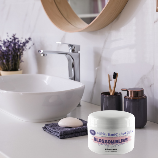 Blossom Bliss Body Scrub – Exfoliating Sugar Scrub with Floral Essential Oils | Smooth & Hydrate Dry Skin