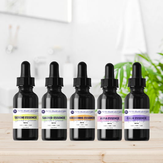 Essence Body Oils Collection – 5 Aromatherapy Blends for Mind & Body