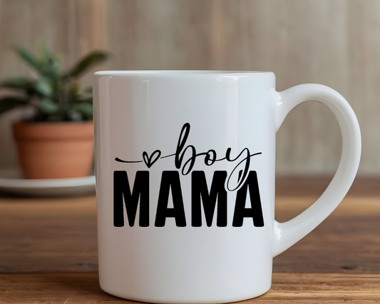 Boy Mama Mug – Personalized Sublimated Ceramic Mug – Mom Life Gift – 11 oz & 15 oz