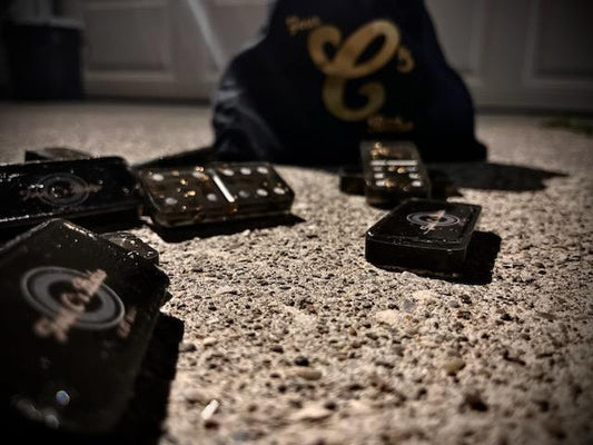 Custom Engraved Dominoes – Personalized Tile Set with Coordinating Bag