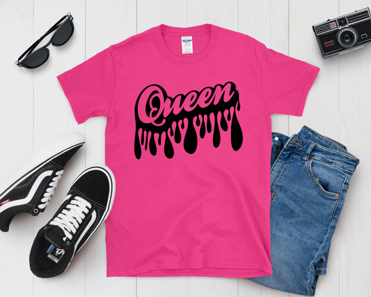 Dripping Queen Shirt – Melanin Drip Graphic Tee for Women | Black Girl Magic Crown T-Shirt