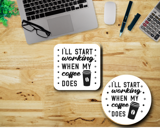 Coffee Is My Love Language Coaster – Cute Coffee Quote Gift | Coffee Bar Decor Drink Coaster