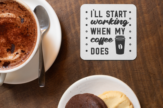 Coffee Is My Love Language Coaster – Cute Coffee Quote Gift | Coffee Bar Decor Drink Coaster