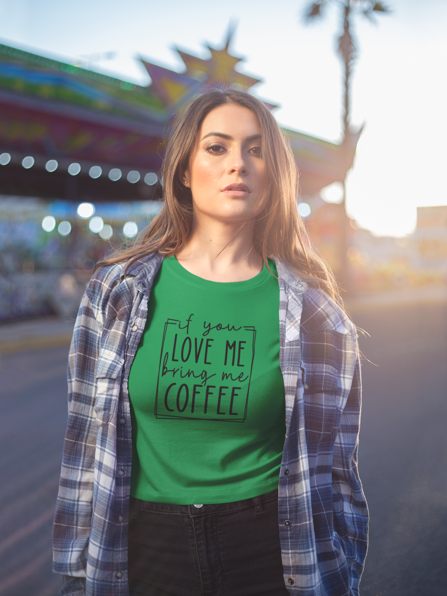 If You Love Me Bring Me Coffee Shirt – Funny Coffee Lover Tee for Women | Caffeine Quote T-Shirt