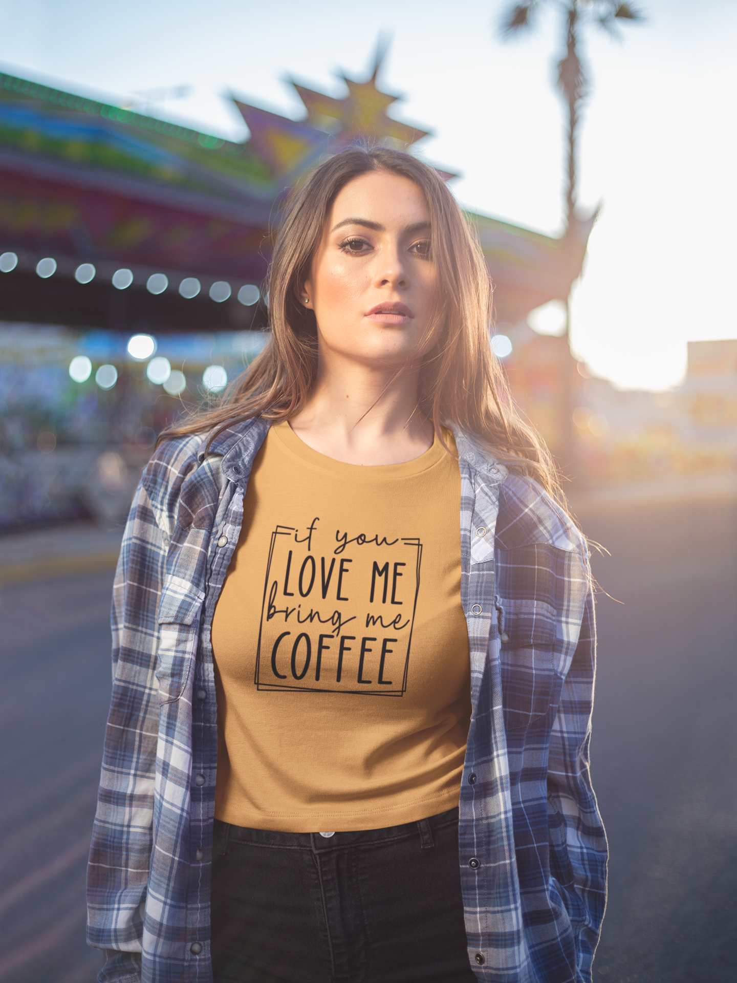 If You Love Me Bring Me Coffee Shirt – Funny Coffee Lover Tee for Women | Caffeine Quote T-Shirt