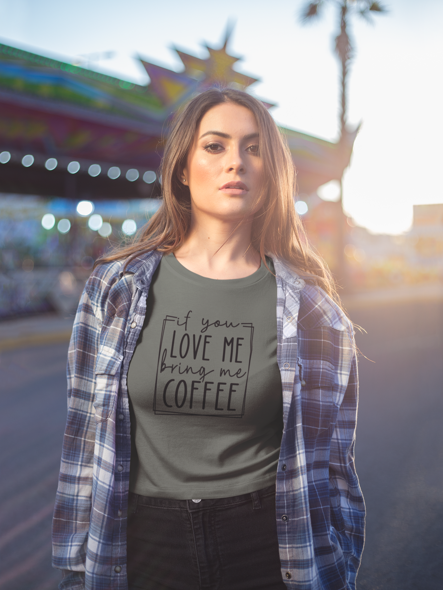 If You Love Me Bring Me Coffee Shirt – Funny Coffee Lover Tee for Women | Caffeine Quote T-Shirt