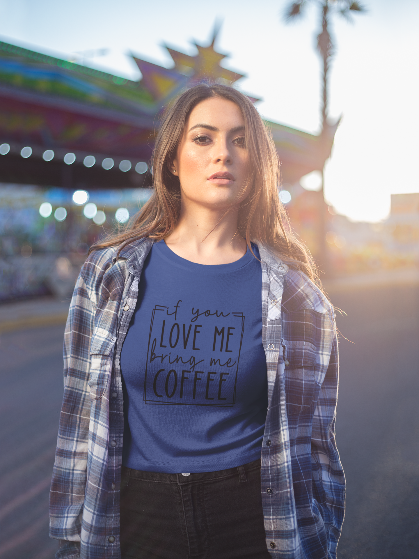 If You Love Me Bring Me Coffee Shirt – Funny Coffee Lover Tee for Women | Caffeine Quote T-Shirt
