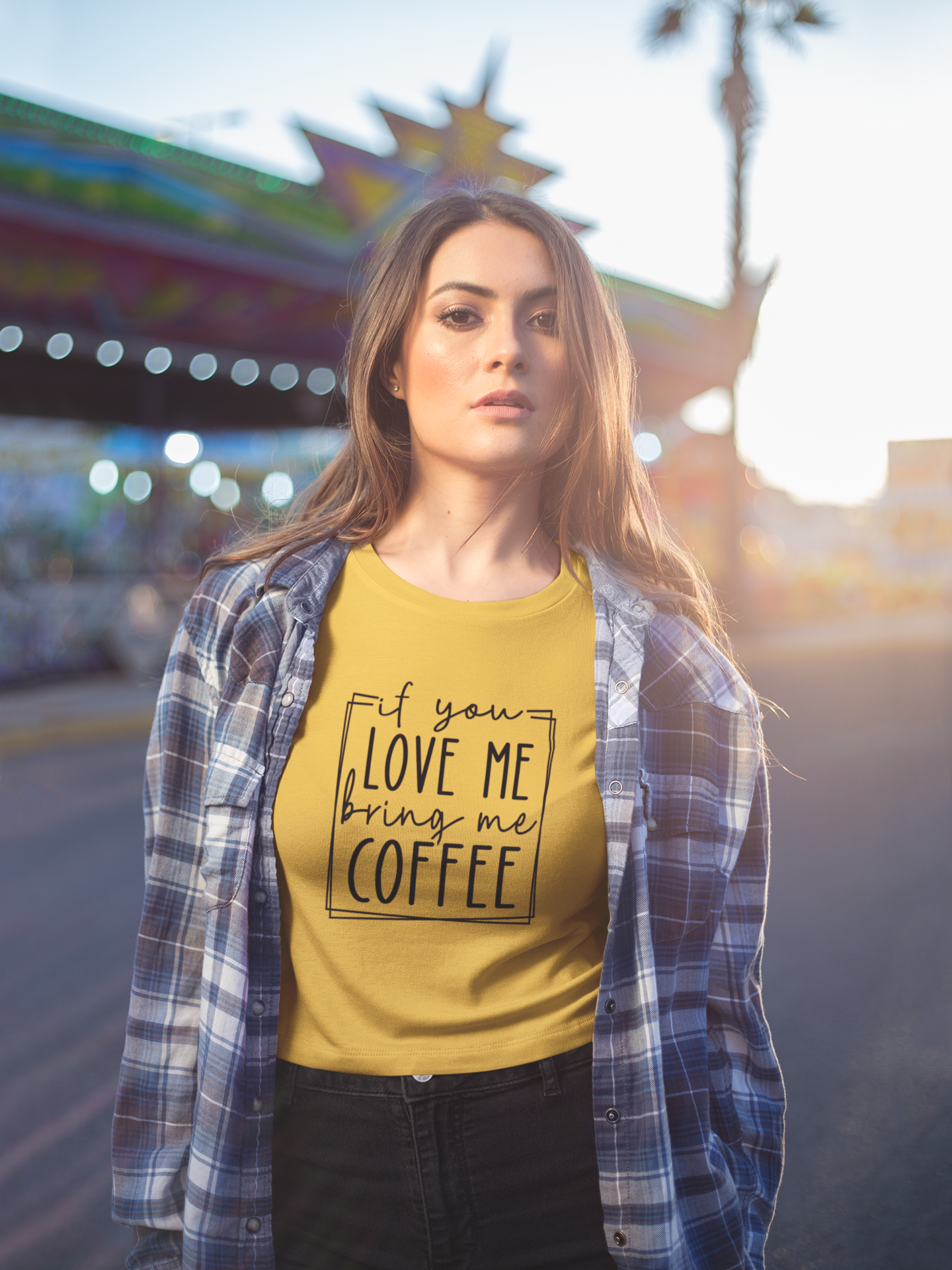If You Love Me Bring Me Coffee Shirt – Funny Coffee Lover Tee for Women | Caffeine Quote T-Shirt