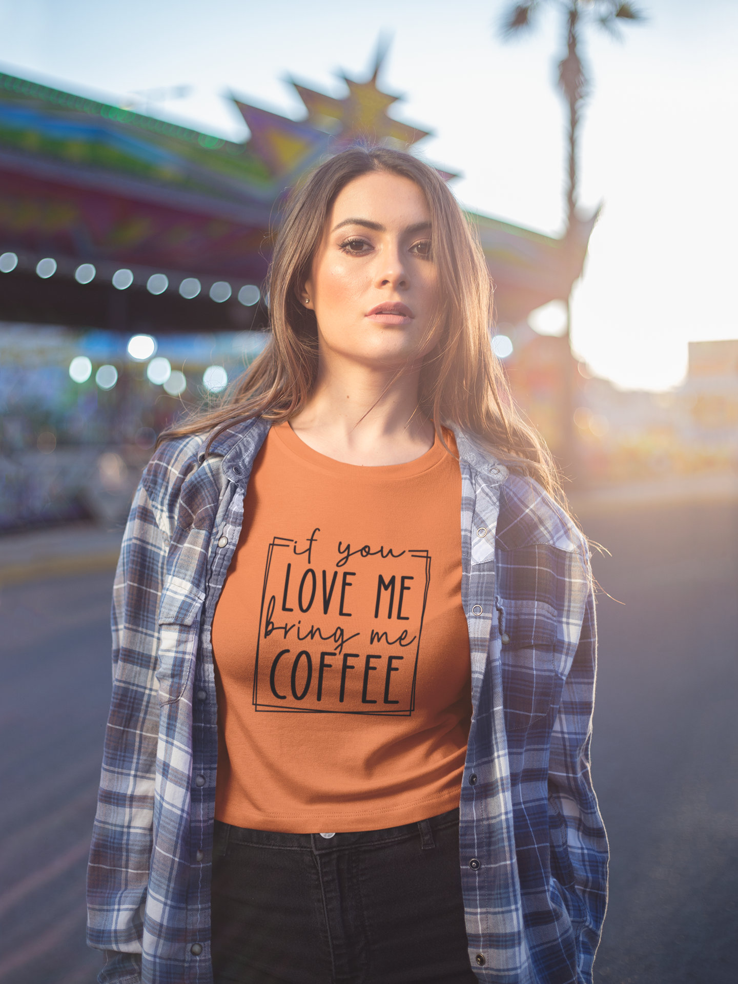 If You Love Me Bring Me Coffee Shirt – Funny Coffee Lover Tee for Women | Caffeine Quote T-Shirt