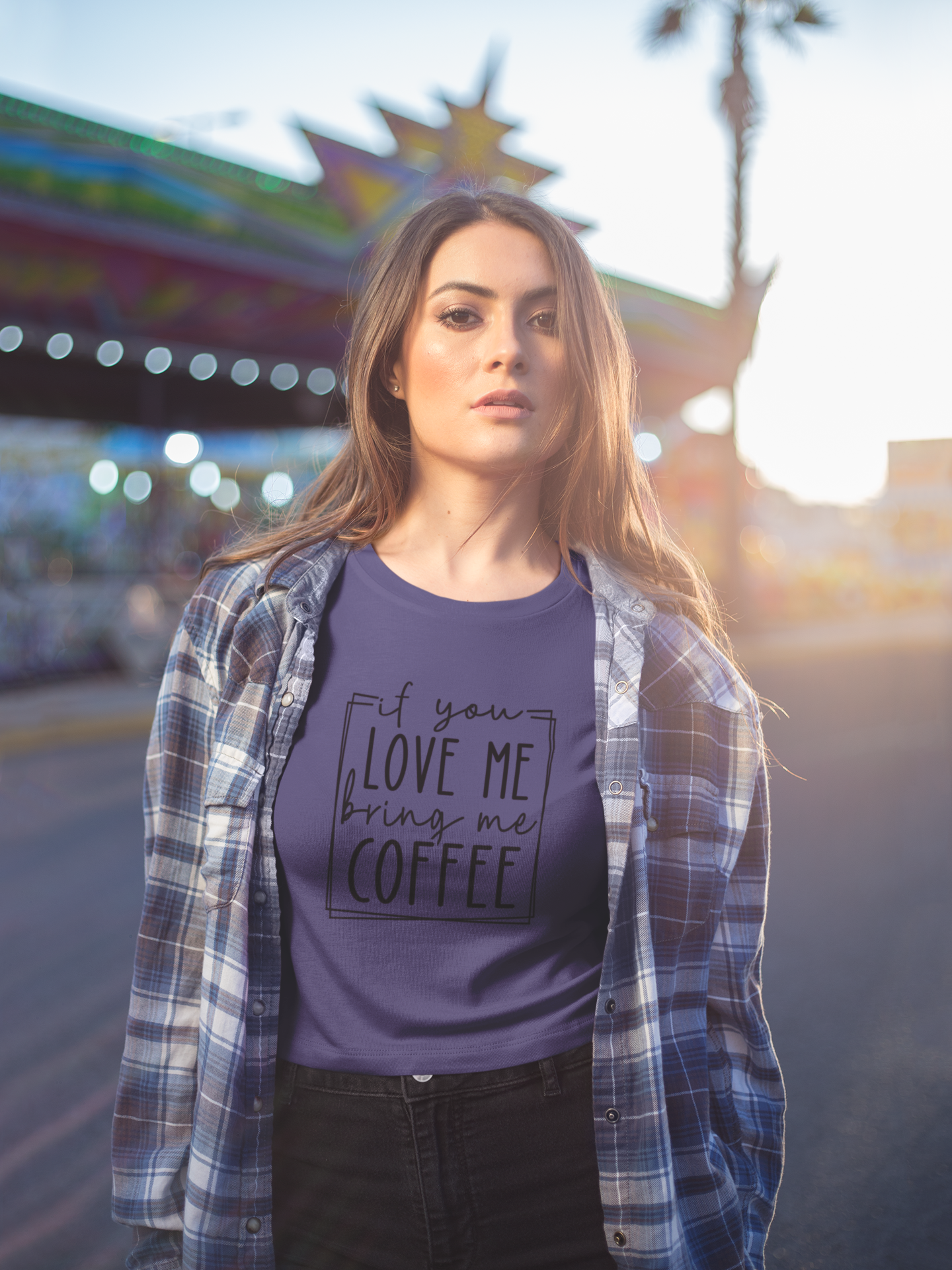 If You Love Me Bring Me Coffee Shirt – Funny Coffee Lover Tee for Women | Caffeine Quote T-Shirt