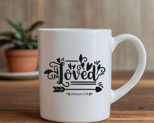 Loved Mug – Minimalist Christian Affirmation – Simple Faith Gift