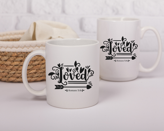 Loved Mug – Minimalist Christian Affirmation – Simple Faith Gift