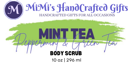 Mint Tea Body Scrub – Invigorating Herbal Exfoliating Scrub with Peppermint & Green Tea | Energizing Skin Treatment
