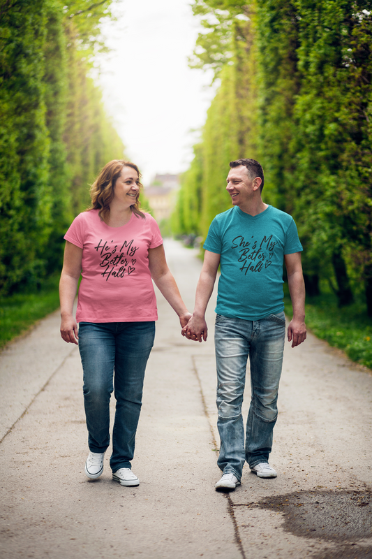 Better Half Couples Shirts – He’s My / She’s My – Cute Matching Tees for Lovebirds