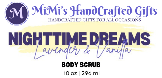 Nighttime Dreams Body Scrub – Soothing Lavender and Vanilla Sugar Scrub | Relaxing Bedtime Skincare for Soft, Calm Skin