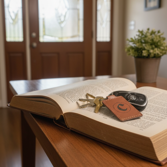 Engraved Leather Keychains