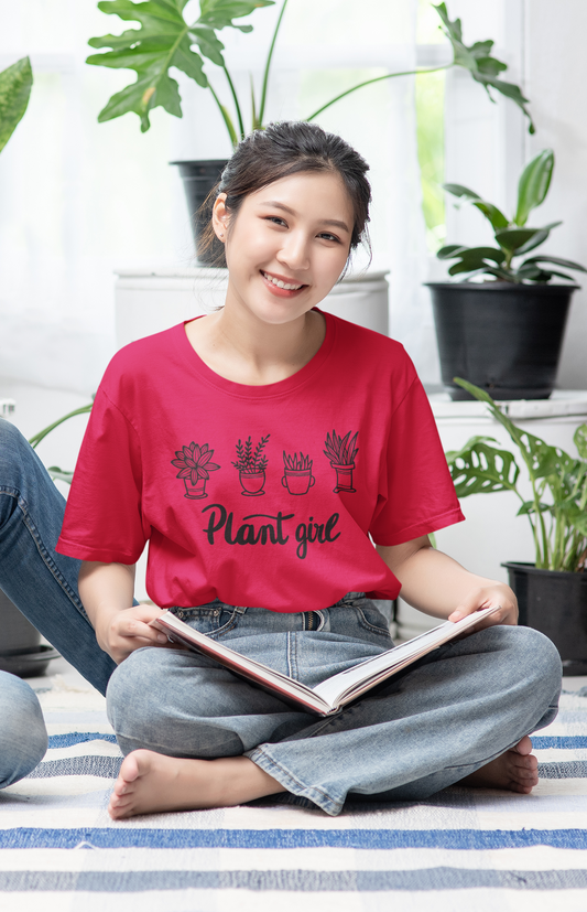 Plant Girl Shirt – Botanical Plant Lover Tee for Women | Cute Gardening Graphic T-Shirt