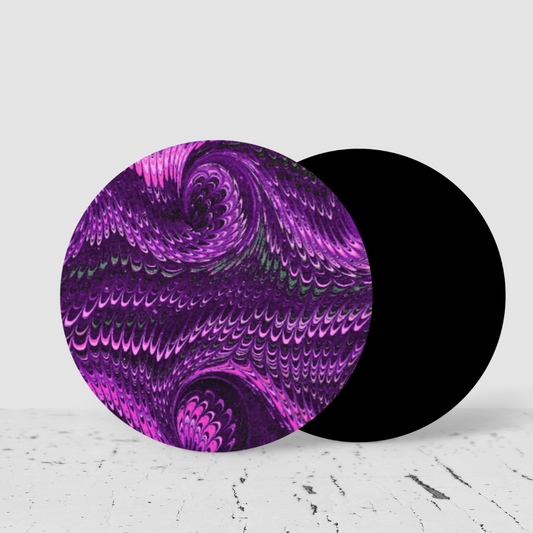 Purple Marble Coaster – Elegant Marble Print Drink Coaster | Abstract Colorful Home Accent