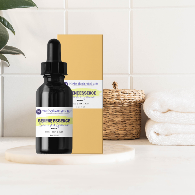 Serene Essence Body Oil – Chamomile & Geranium for Soothing Relaxation