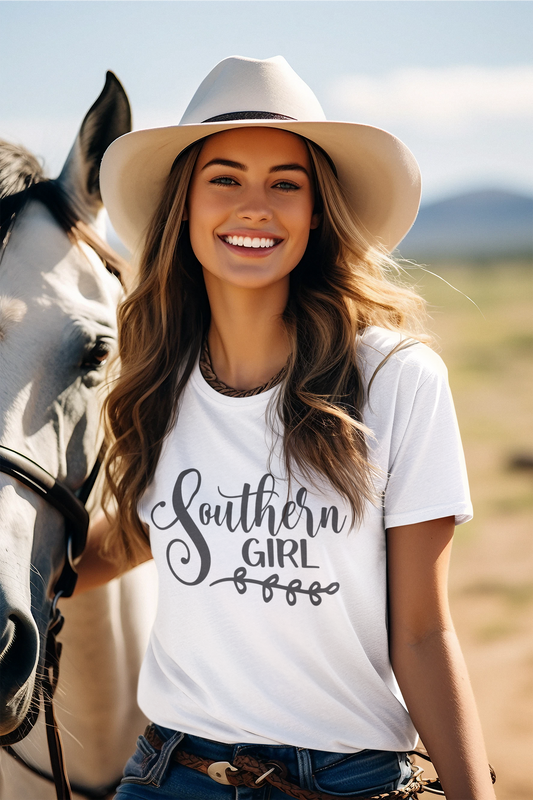 Southern Girl Shirt – Country Charm Graphic Tee for Women | Rustic Southern Pride T-Shirt