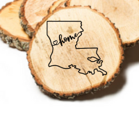 Rustic Engraved Wood Slice Coasters – Custom Name or Logo