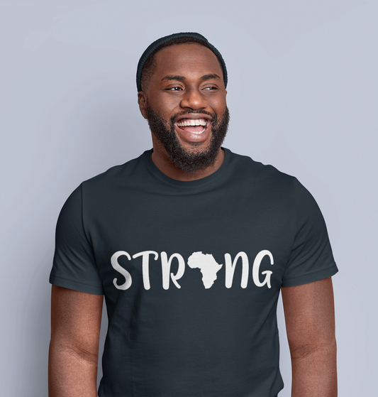 Strong Shirt with Africa Shape – Resilience & Melanin Power Tee | Unisex African Pride T-Shirt
