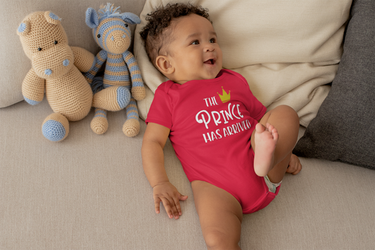 The Prince Has Arrived Onesie – Royal Baby Bodysuit – Newborn Announcement Outfit