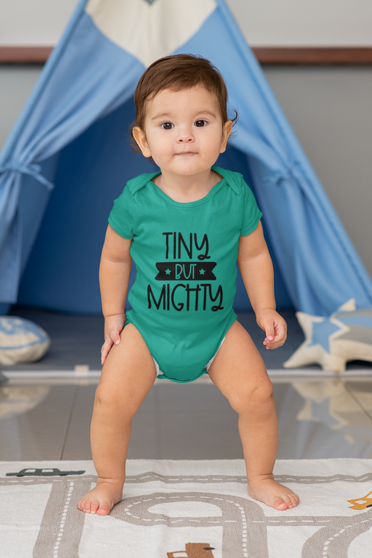 Tiny but Mighty Baby Onesie – Preemie/Newborn Bodysuit – Strong Little One Gift