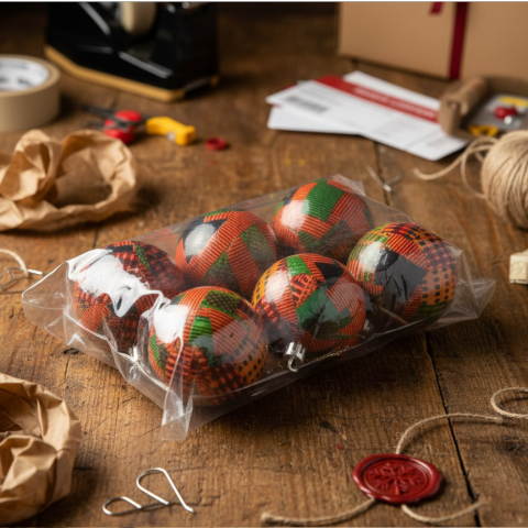 Handmade Fabric Christmas Ornament | Personalized Holiday Keepsake | Custom Gift Décor | Set of 6