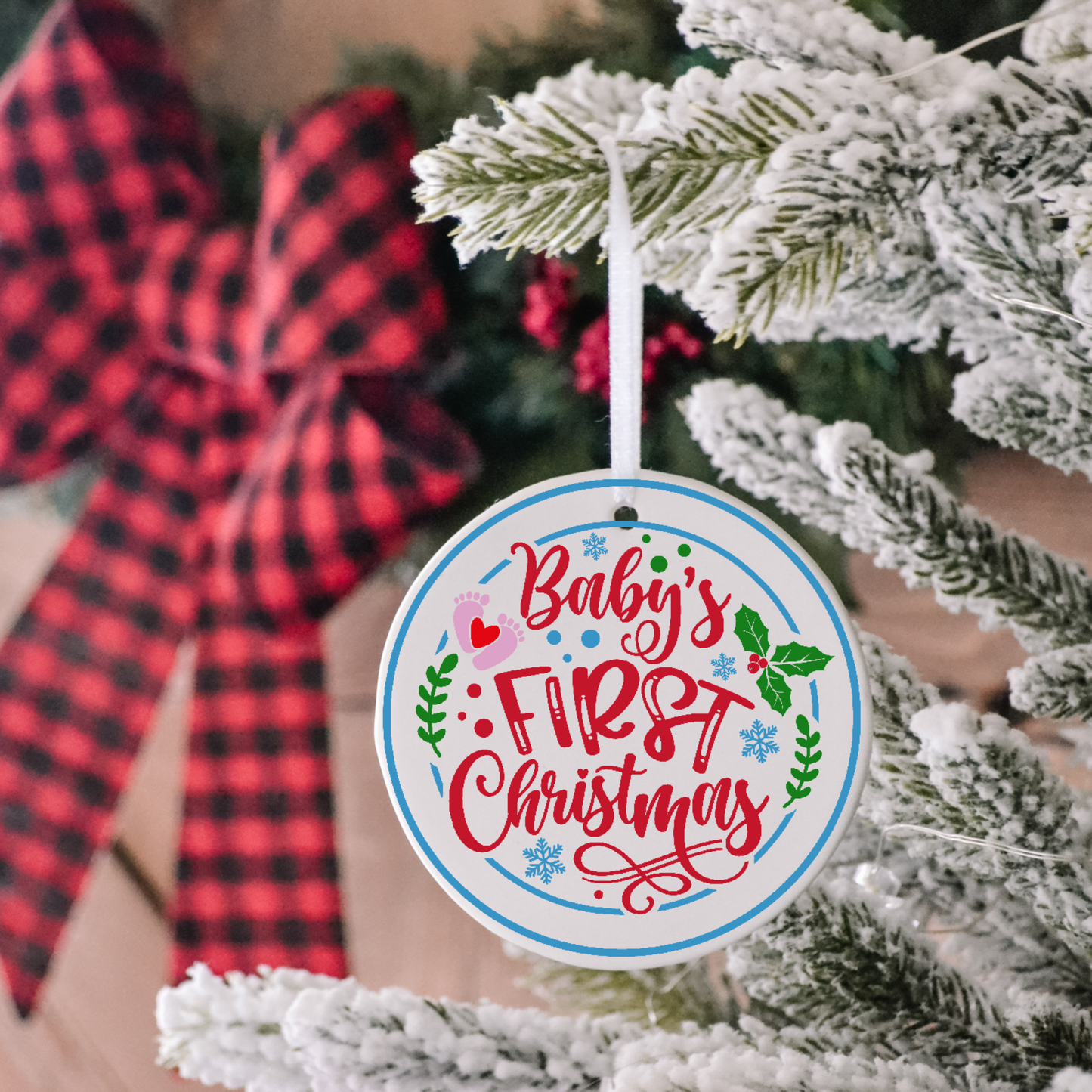 Baby’s First Christmas Ornament | Personalized Newborn Holiday Keepsake | Custom Infant Christmas Tree Decor