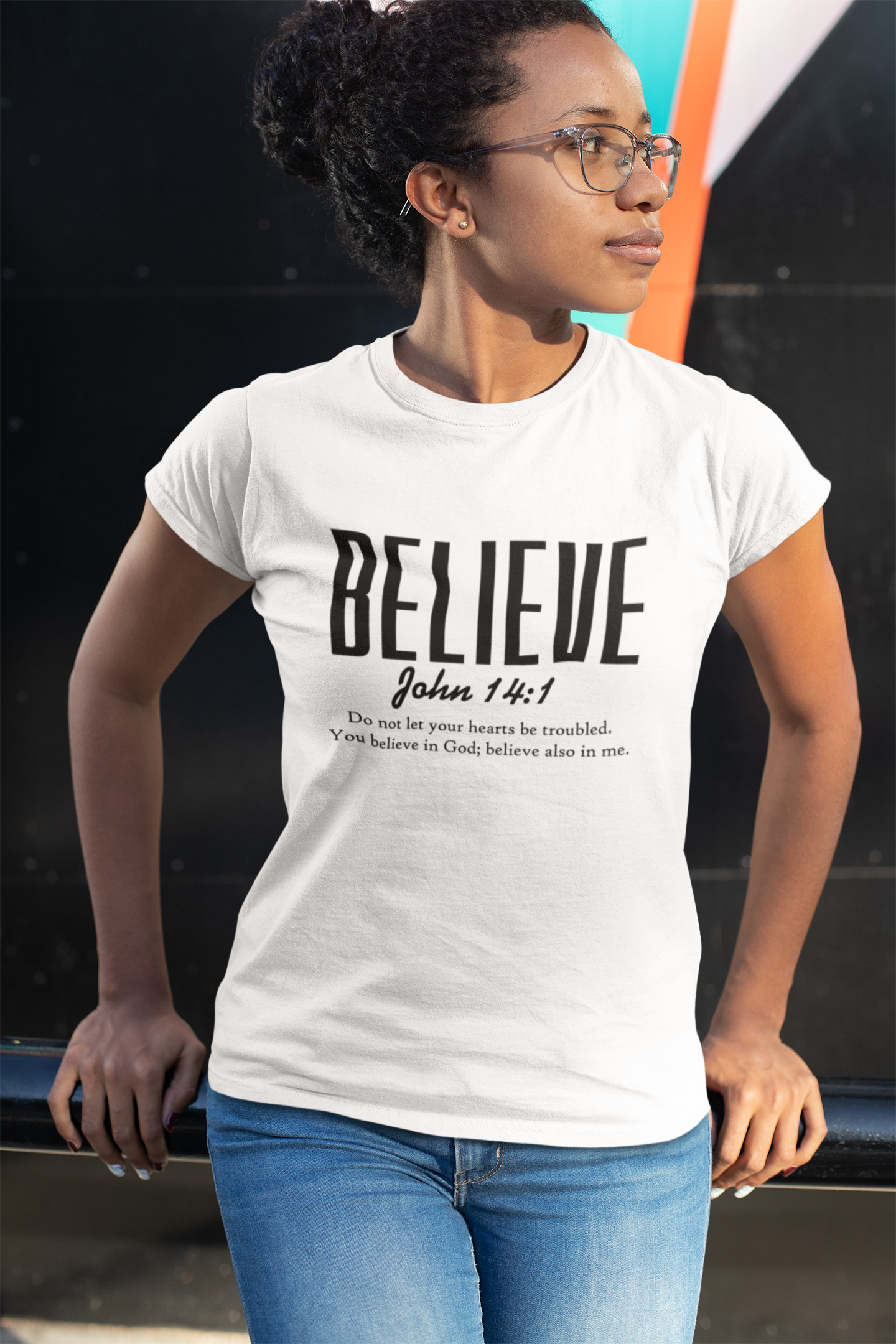 Believe John 14:1 Inspirational Christian T-Shirt