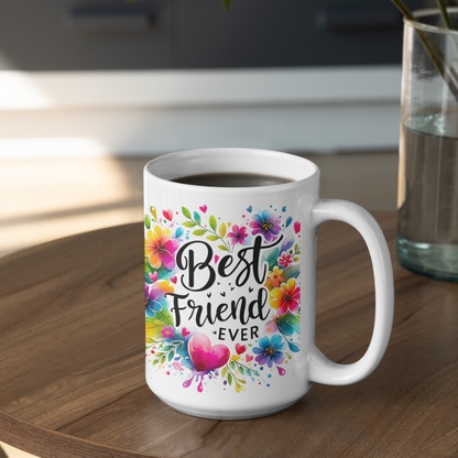 Best Friend Ever Mug – Watercolor Splash Friendship Gift