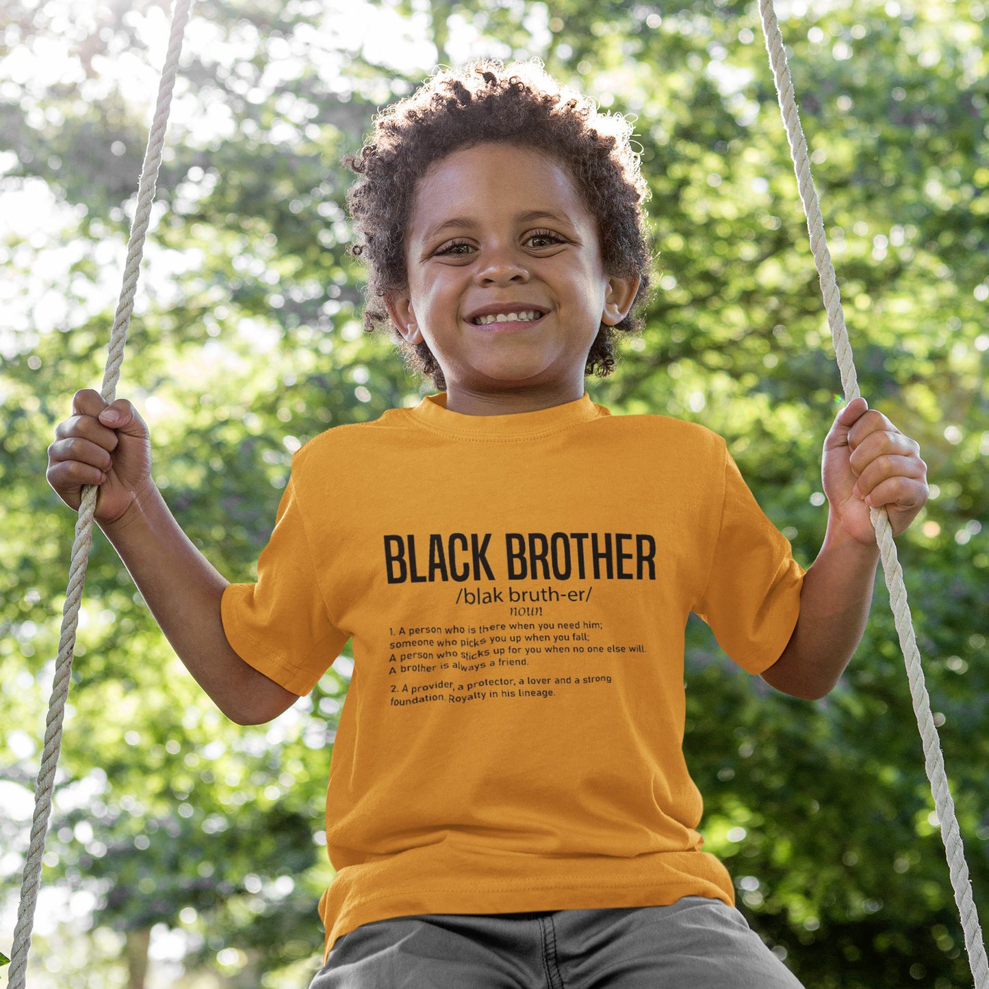 Black Brother Definition T-Shirt – Meaningful Afrocentric Tee – Uplifting Black Identity