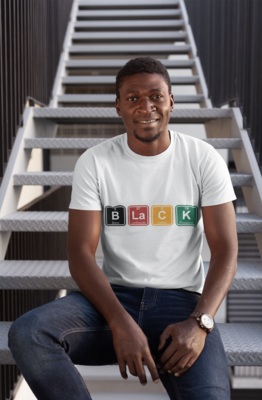Black Periodic Table Shirt – STEM & Culture Mashup Tee | Unique Science-Inspired Black Pride T-Shirt