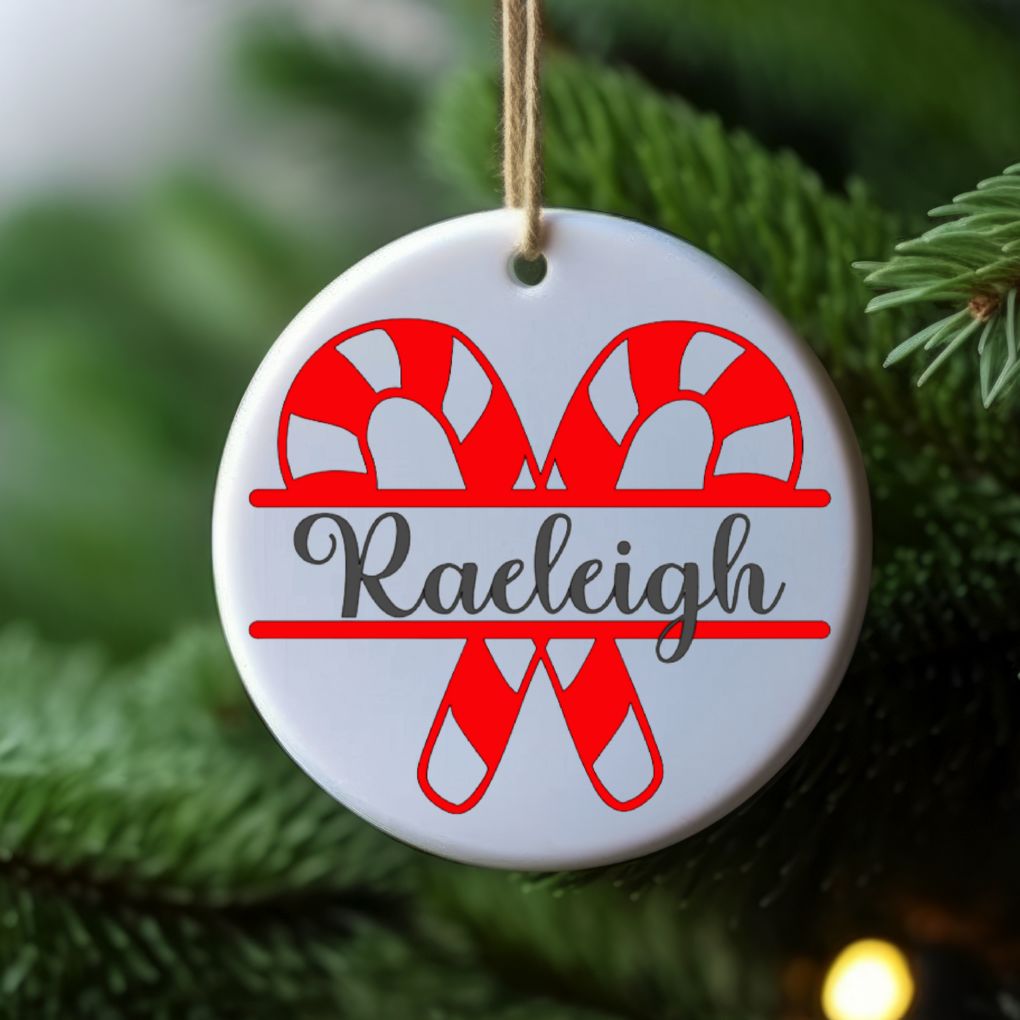 Personalized Candy Cane Ornament | Custom Name Christmas Tree Decoration | Holiday Keepsake Gift